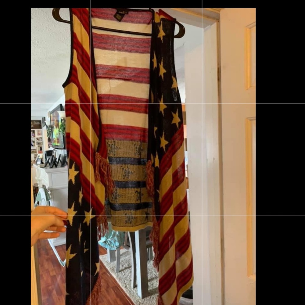 American Flag sweater vest